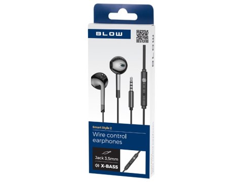 32-830# Słuchawki blow b-17 black minijack