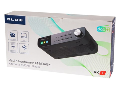 77-570# Radio podwieszane rk1 kuchenne fm/dab+ blow bt czarne