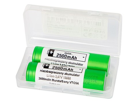 85-616# Akumulator 18650 li-ion 2szt 2600mah 3,6v sony/murata"