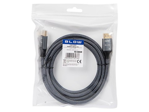 92-682# Przyłącze hdmi-hdmi 8k silver 2m plecionka