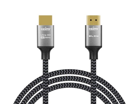 92-684# Przyłącze hdmi-hdmi 8k silver 5m plecionka