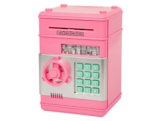 44-708# Sejf kasetka na zamek elektroniczny sb-06 różowy"