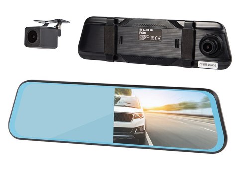 78-585# Rejestrator video blackbox dvr f610 blow lusterko ekran 10" + kamera cofania"