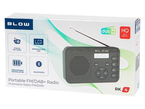 77-574# Radio przenośne kuchenne fm/dab+ blow rk4 bt czarne`