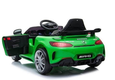 Auto Pojazd Na Akumulator Mercedes GT R Dla Dzieci Światła LED MP3 Zielony