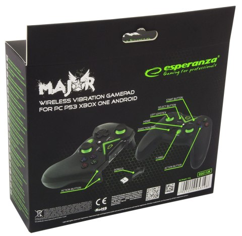 EGG112K Esperanza gamepad bezprzew. pc/ps3/xbox one series x/s usb major