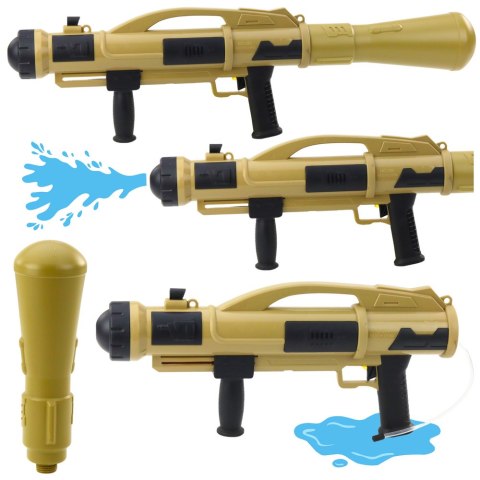 Pistolet Broń Na Wodę Bazooka Z Pompą 73 cm Beżowa 1100ml