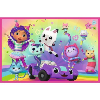 Puzzle - 2x24 - Zabawy z Gabby - Koci Domek Gabi - Trefl 34433