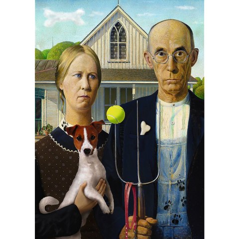 Puzzle - 500 - American Gothic: Psia Edycja - Trefl 37526