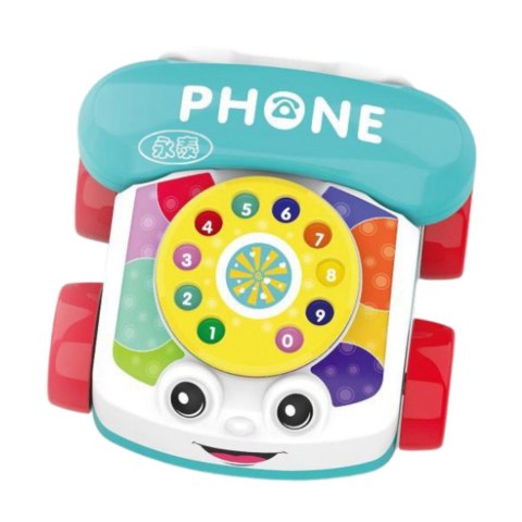 Telefon Na Kółkach Do Ciągnięcia Interaktywny Kolorowy