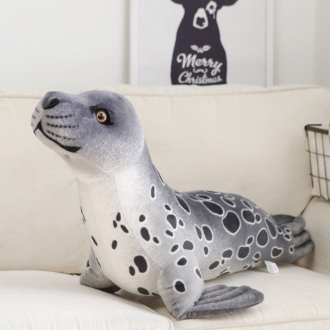 Pluszowa Maskotka Przytulanka Foka Szara 37cm