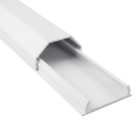 Aluminiowa listwa maskująca do kabli Maclean, 33x18x750mm, biała, MCTV-897 W