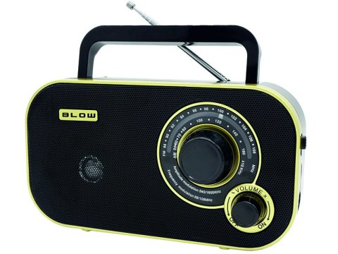 77-542# Radio przenośne analogowe am/fm blow ra12 czarno-złote