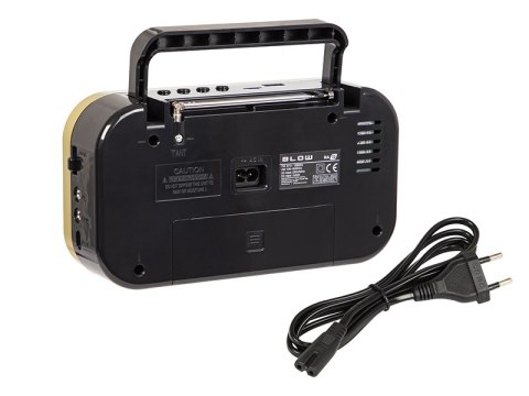 77-542# Radio przenośne analogowe am/fm blow ra12 czarno-złote