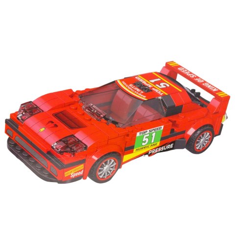 Klocki Konstrukcyjne Auto Robot 2w1 Czerwony Napęd 329 el.