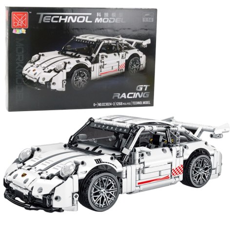 Klocki Konstrukcyjne Samochód GT Racing Biały 1:14 1268 el.