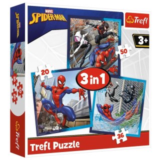 Puzzle - 3w1 (20, 36, 50) - Pajęczy przyjaciele - Disney Marvel Spiderman - Trefl 34874