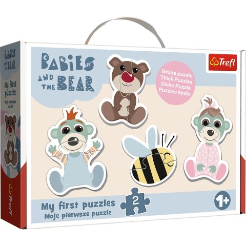 Puzzle - Baby Classic - Przyjacielskie Bobaski - Bobaski i Miś - Trefl 36139