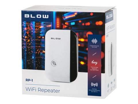 86-048# Wzmacniacz sygnału wi-fi repeater 300mb/s rp-1 blow`