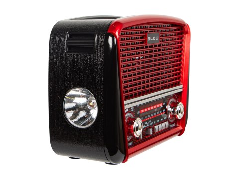 77-556# Radio przenośne analogowe am/fm bt blow ra17 solarne czerwone