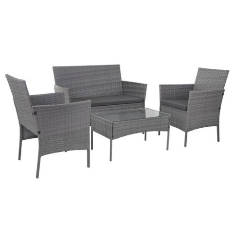 Meble ogrodowe rattanowe antracyt Gardlov 26907
