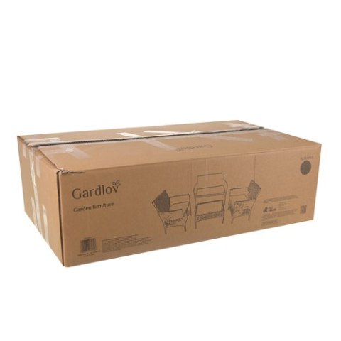 Meble ogrodowe rattanowe antracyt Gardlov 26907