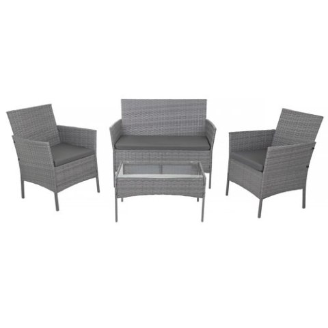 Meble ogrodowe rattanowe antracyt Gardlov 26907