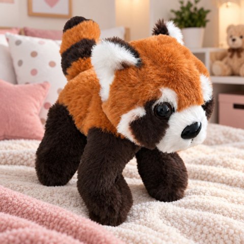 Pluszowa Panda Ruda Maskotka Brelok Kółko Karabińczyk 13cm
