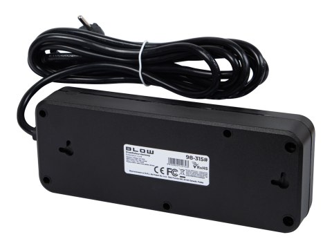 98-315# Przedłużacz sieciowy ps-480s 4-gniazd 3m czarny 3x1mm