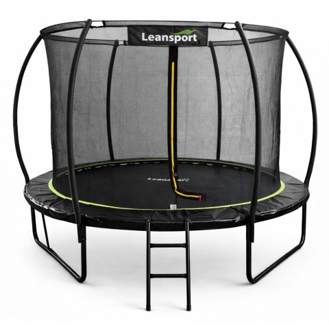 Trampolina Ogrodowa LEAN Z Siatką Wewnętrzną Czarno-Zielona 252CM 8FT