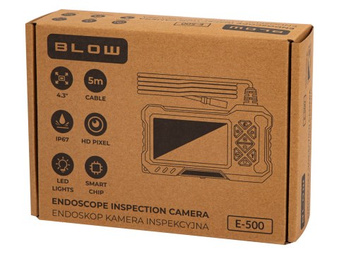 14-407# Endoskop kamera jednoobiektywowa 8mm 5m lcd 4,3 e-500