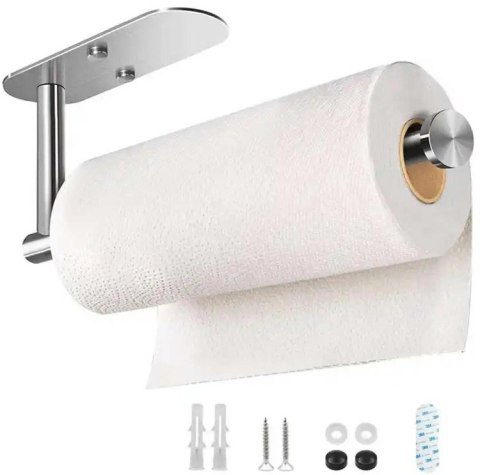 AG883A Wieszak na ręcznik papierowy srebrny