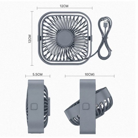DA666A Mini wiatrak biurkowy usb czarny