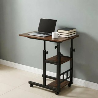 SL17 Mobilny stolik pod laptopa ciemne drewno