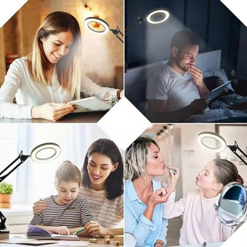 ZD144 Lampka lupa kosmetyczna biurkowa