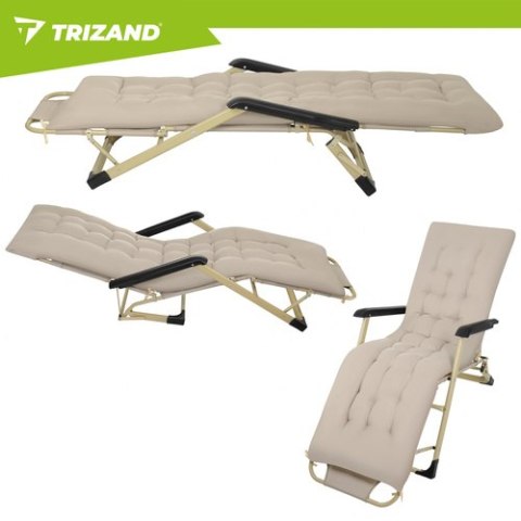 Leżak ogrodowy składany 60x177x30cm Trizand