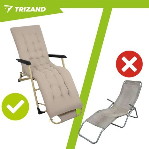 Leżak ogrodowy składany 60x177x30cm Trizand