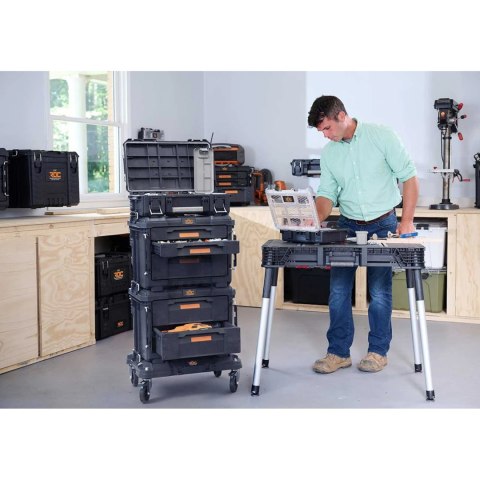 Platforma transportowa Keter Roc Pro Gear, Kolor czarny, System modułowy, Nośność do 145kg, 262828