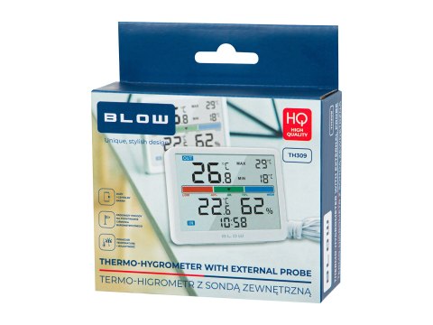 50-394# Termo-higrometr blow th309 z sondą zewnętrzną