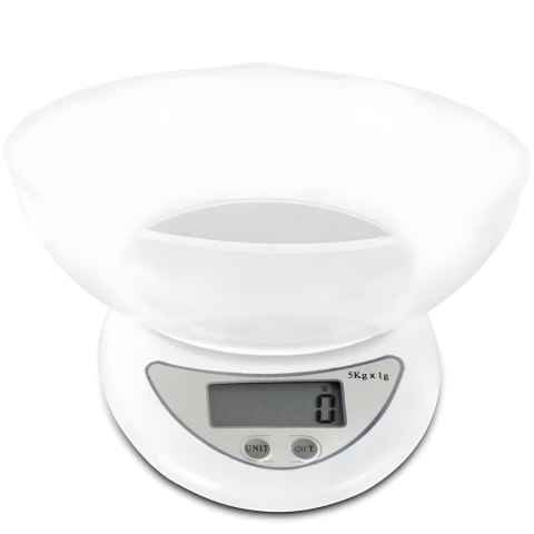 Elektroniczna waga kuchenna precyzyjna z misą 5 kg mała wyświetlacz lcd