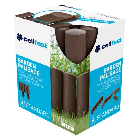 Palisada ogrodowa Cellfast Standard 4 brązowa
