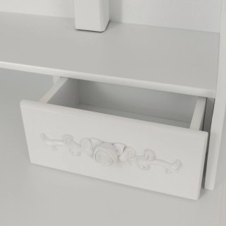 CA35A Toaletka kosmetyczna led + taboret kwiaty