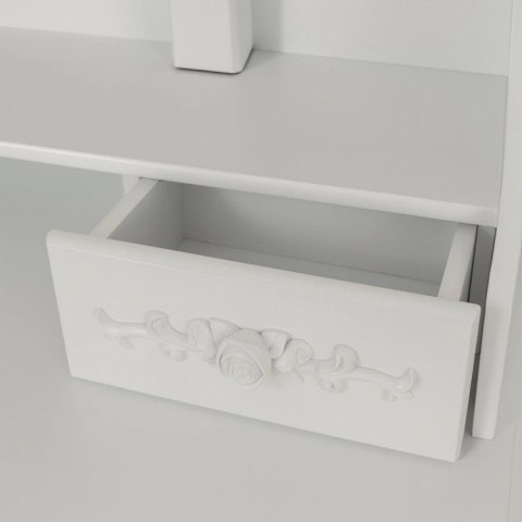 CA35A Toaletka kosmetyczna led + taboret kwiaty