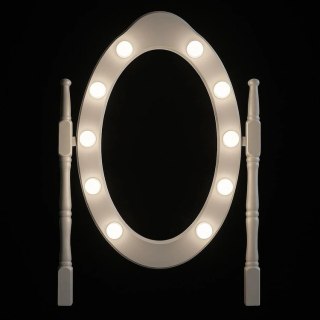 CA35A Toaletka kosmetyczna led + taboret kwiaty