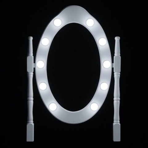 CA35A Toaletka kosmetyczna led + taboret kwiaty