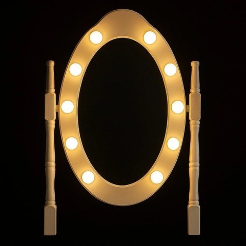 CA35A Toaletka kosmetyczna led + taboret kwiaty