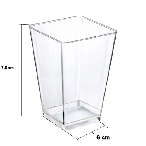 Kubek pucharki na przekąski desery 160ml 20szt pojemnik na deser kwadratowy