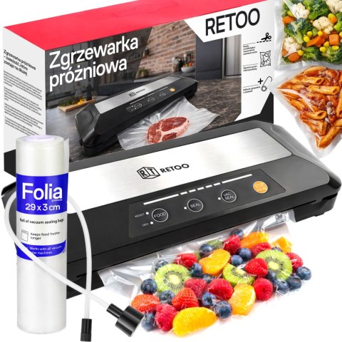 Automatyczna zgrzewarka próżniowa do żywności pakowarka 110w + duży zestaw - or1108