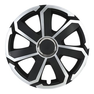 Kołpak samochodowy aerospin 15" cali czarno-srebrny