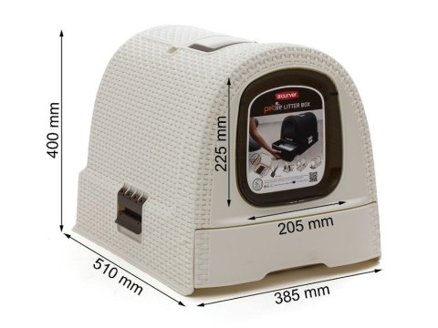 Toaleta dla kota Curver Pet Life kremowa